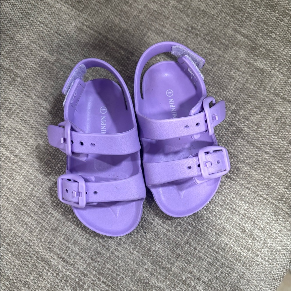 Kids Lilac Buckle Sandals - Unbranded